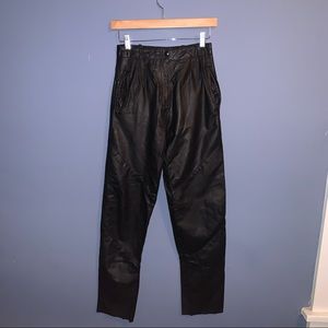 Danier Vintage Black Leather Pants